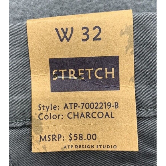 Across The Pond Bermuda Shorts Mens Size 32 Charcoal Gray Signature Line Stretch - Picture 7 of 14